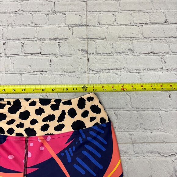 Loony Legs Women Leggings Size XL X-Large Colorful Artsy Tropical D044 -7 - Picture 4 of 16